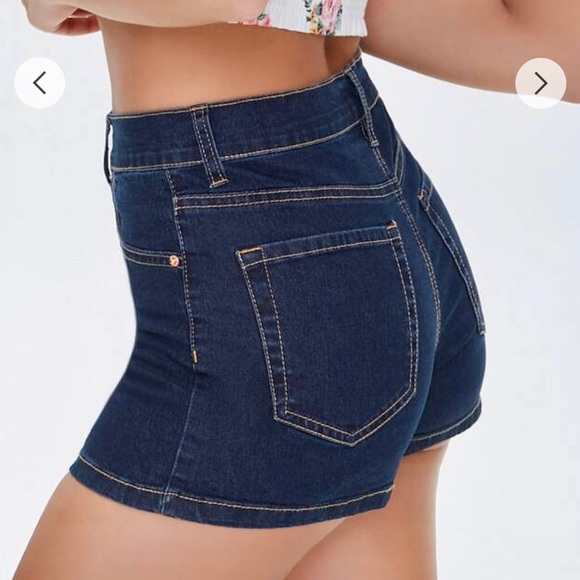 Denim Mid-Rise Shorts - Picture 4 of 11